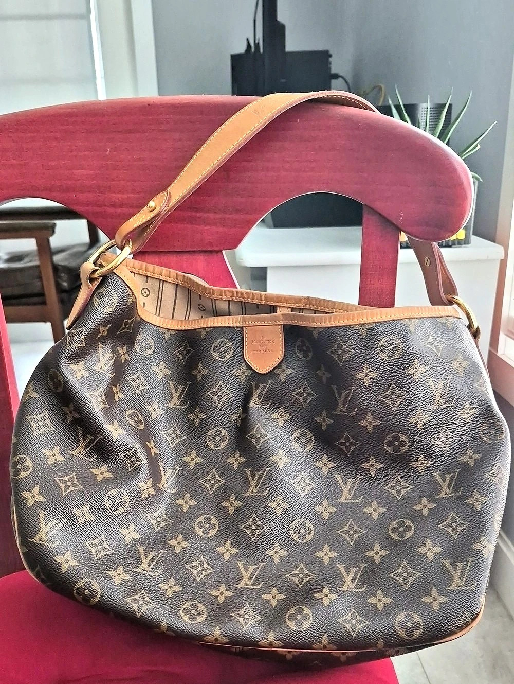 Louis Vuitton Graceful PM Monogram Shoulder Bag in Brown & Tan
